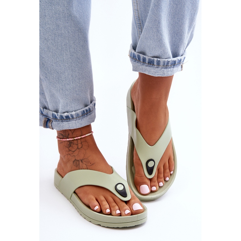 Chanclas Mujer Plataforma Verde Bellitta 1