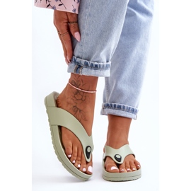 Chanclas Mujer Plataforma Verde Bellitta 4