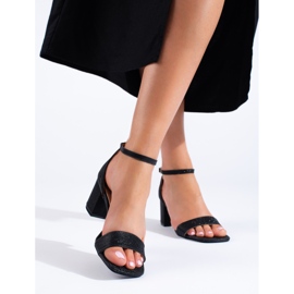 Sandalias negras tacón Shelovet negro 2