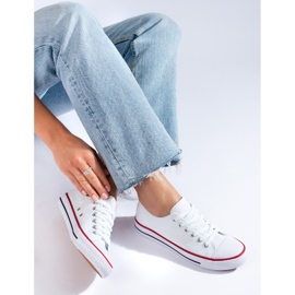 Zapatillas clásicas blancas Shelovet blanco 2