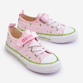 Deportivas Infantiles Velcros Big Star LL374064 Rosa rosado 1