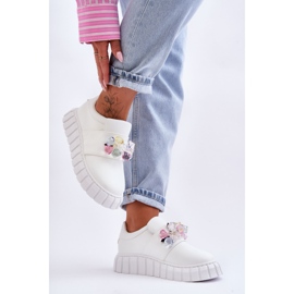 PS1 Zapatos deportivos de moda sin cordones con decoración White Desire blanco 1