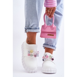 PS1 Zapatos deportivos de moda sin cordones con decoración White Desire blanco 7