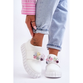 PS1 Zapatos deportivos de moda sin cordones con decoración White Desire blanco 5