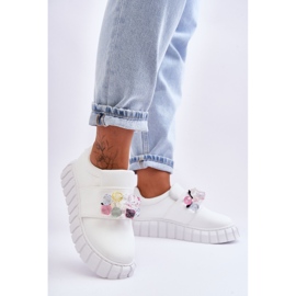PS1 Zapatos deportivos de moda sin cordones con decoración White Desire blanco 6