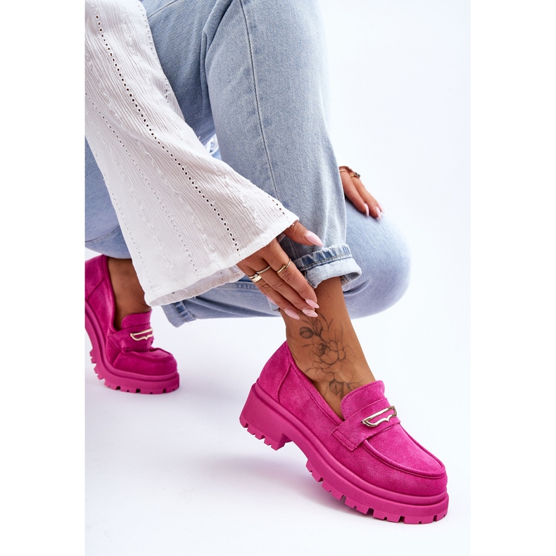PS1 Mocasines Mujer Ante Rosa Pure Love rosado 2