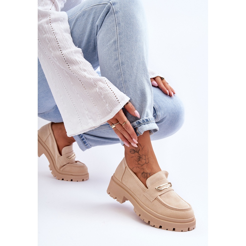 PS1 Mocasines De Mujer En Ante Beige Pure Love 1