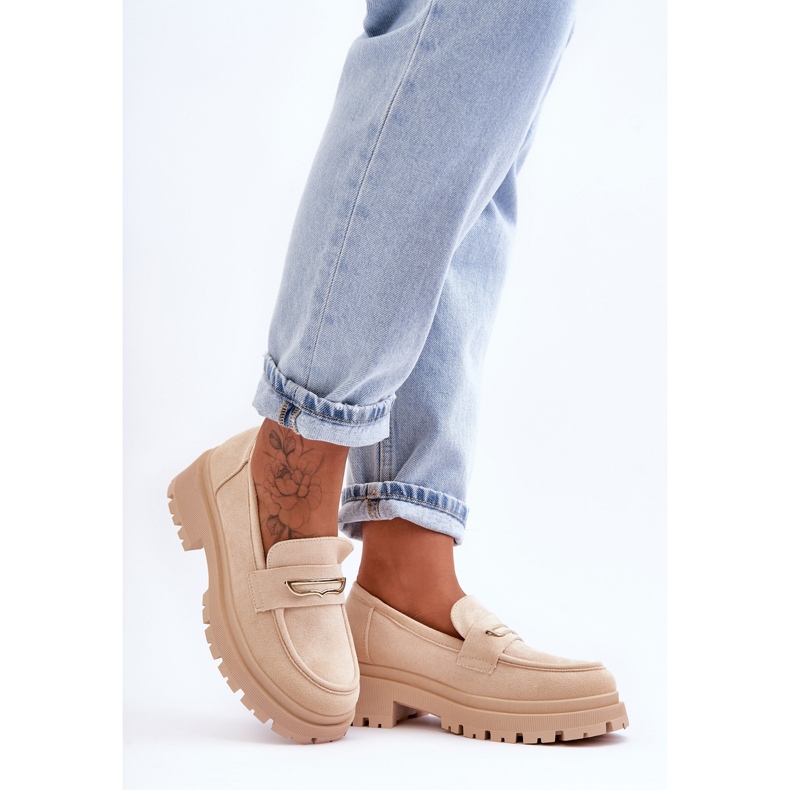 PS1 Mocasines De Mujer En Ante Beige Pure Love 2