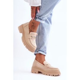 PS1 Mocasines De Mujer En Ante Beige Pure Love 6