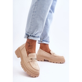PS1 Mocasines De Mujer En Ante Beige Pure Love 4