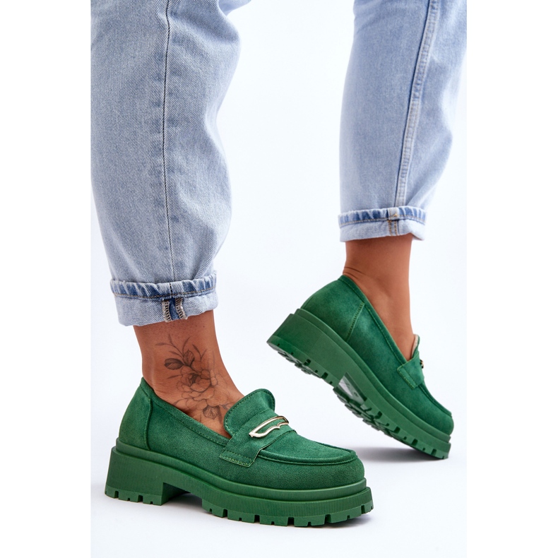 PS1 Mocasines Mujer Ante Verde Pure Love 1 PS1 Mocasines Mujer Ante Verde Pure Love 1