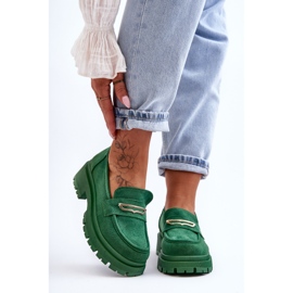 PS1 Mocasines Mujer Ante Verde Pure Love 4