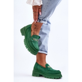 PS1 Mocasines Mujer Ante Verde Pure Love 6
