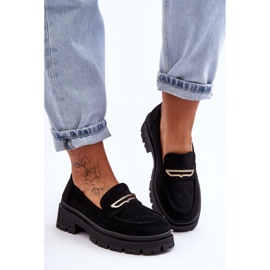 PS1 Mocasines Mujer Ante Negro Pure Love 1