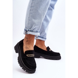 PS1 Mocasines Mujer Ante Negro Pure Love 6