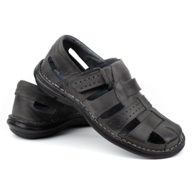 Mario Pala 467 Sandalias de hombre gris 5