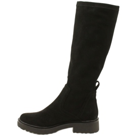 Botas de beso de caprice 25606-41 044 estiramiento negro 1