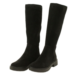 Botas de beso de caprice 25606-41 044 estiramiento negro 4