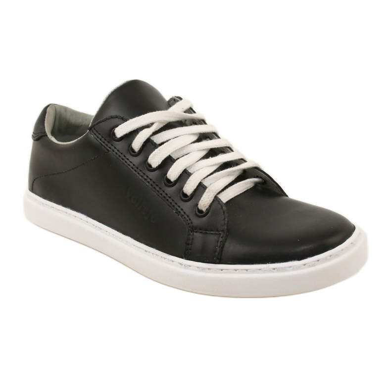 Vriston Zapatillas de cuero para hombres negros 1