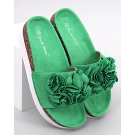 Babuchas Rizzo Flor verde 1