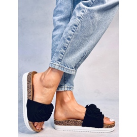Pantuflas Rizzo Flores Negras negro 2