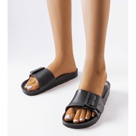 Chanclas de goma negras con hebilla de Nelm negro 1