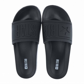 Chanclas de playa de goma negra para hombre Big Star DD174690 negro 7
