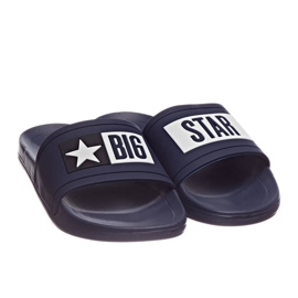 Chanclas de playa hombre goma azul marino Big Star DD174701 9