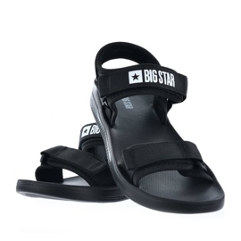 Big Star HH174842 sandalias deportivas de hombre negras con velcro negro 7
