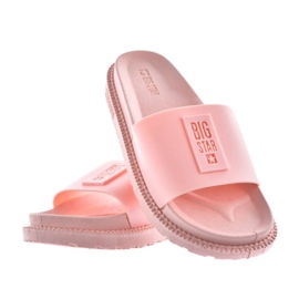 Pantuflas de mujer con plataforma rosa empolvado Big Star LL274425 rosado 1