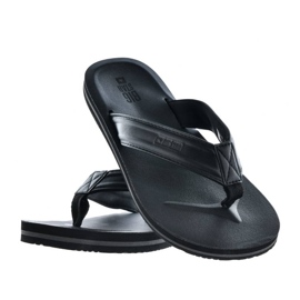 Chanclas de hombre fabricadas en piel ecológica negra Big Star LL174605 negro 9