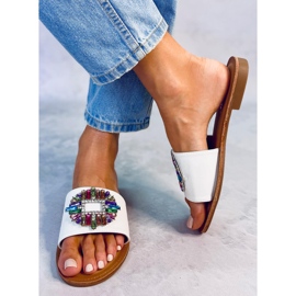 Chanclas Lowell Piedra color White blanco 2