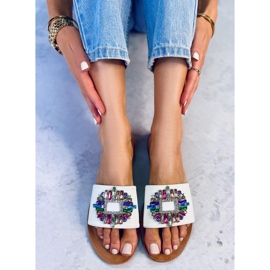 Chanclas Lowell Piedra color White blanco 3