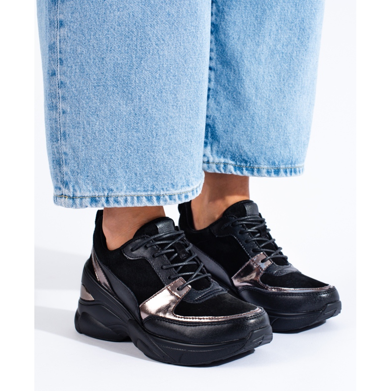 Deportivas mujer piel negra Shelovet negro 1