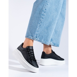Deportivas mujer Shelovet negras blanco 1