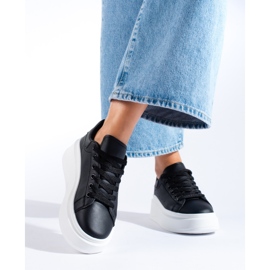 Deportivas mujer Shelovet negras blanco 3