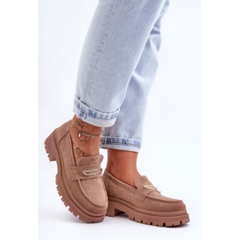 PS1 Mocasines De Mujer En Ante Beige Oscuro Pure Love 5