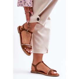 Sandalias Mujer Penna Cubic Zirconia Marrón 1 Sandalias Mujer Penna Cubic Zirconia Marrón 1