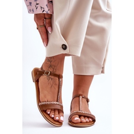 Sandalias Mujer Penna Cubic Zirconia Marrón 4