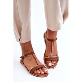 Sandalias Mujer Penna Cubic Zirconia Marrón 6