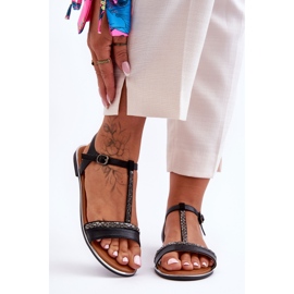 Negro Sandalias de mujer Penna con circonitas cúbicas 2