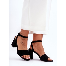Sandalias de tacón alto de ante negro Harriet 4