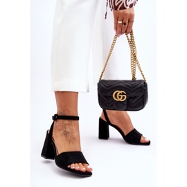 Sandalias de tacón alto de ante negro Harriet 6