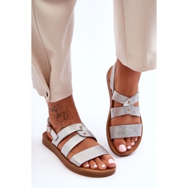 PG1 Sandalias Mujer Glitter Plata Catalia 1