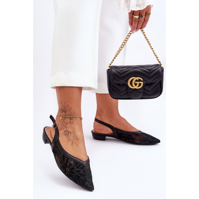 PG1 Bailarinas Mujer Flor Negro Adore 1