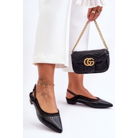 PG1 Bailarinas De Piel Con Tachuelas Negro Laroshe 6