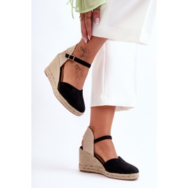 Sandalias De Ante Con Cuña Negro Selfoss 2