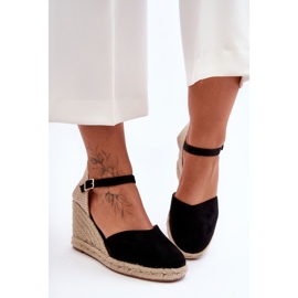 Sandalias De Ante Con Cuña Negro Selfoss 7