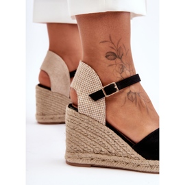 Sandalias De Ante Con Cuña Negro Selfoss 5