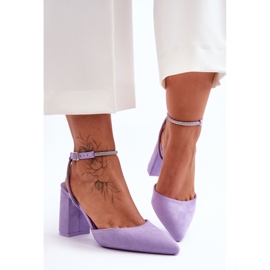 Salones De Ante Con Tira Decorativa Violeta Lirosa 3